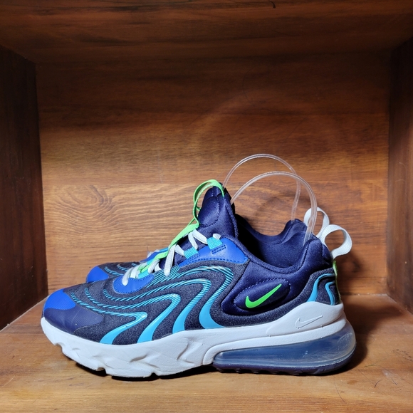 nike air max 270 react eng silver and blue